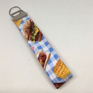 Key Fob Wristlet Keychain In Picnic Print